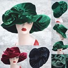 Womens Vintage Style Velvet Kentucky Derby Formal Church Dress Wedding Hat A389