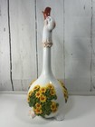 Rare 1980 Vintage Goose  universal Statuary  White Vinyl Flower Coin Bank 27 