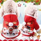 Pet Christmas Coat Hoodie Jumper Small Cat Santa Costume Xmas Outfit Dog Clothes