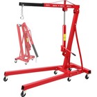 2-ton Folding Hydraulic Engine Hoist Shop Crane W  Telescopic Boom   6 Casters