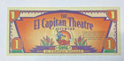 2001 Az  1 El Capitan Theatre Hollywood Disney Dollar   A01100z   Produced 1 Yr