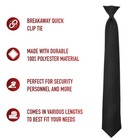 Police Issue Clip-on Neckties In Black 16-22 Inch Lengths Breakaway Clip Tie