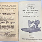 Singer 221-1 Sewing Machine Owners Manual Instruction Booklet 1950 Book Vintage