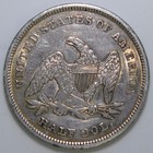 1839 Drapery Seated Liberty Half Dollar Xf K442