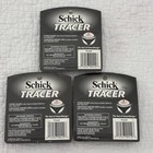 Lot Of 3 Vintage Schick Tracer Blades Packs Of 10 Refill Blades  30 Total Blades