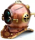 18  Antique Diving Helmet Mark V Marine Scuba Divers Copper Finish Diving