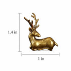 Vintage Brass Reindeer Deer Figurine Statue Ornament Christmas Decor Iceland