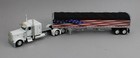 Dcp 1 64  white America 250  Peterbilt 389 48  Flattop W wilson Grain Trailer