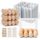 100 Packs Egg Cartons Cheap Bulk Plastic For 12 Eggs Clear Egg Cartons