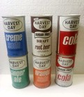 Variety Of 6 Vintage Harvest Day Soda Cans  Steel Pull Tab