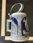 Vintage Hand Painted M  nchen Germany Lidded Stoneware German Beer Stein
