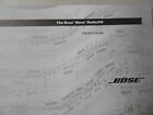 Bose Wave Radio Cd - Owners Guide User Manual Original Instruction Booklet