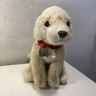 Fao Schwarz Golden Retriever Lab Puppy Plush Red Collar Stuffed Animal 10 