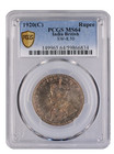 British India  1920 C George V Rupee  Pcgs Ms 64  50 500 000 Mintage 
