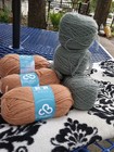 Cascade220 Finger Soft Green 4 Balls And Cloudborn Alpaca Dk 3 Skeins free Ship