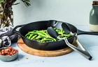 Dreamfarm Clongs Grippy Silicone   Stainless Steel Kitchen 9 8 Inches  Black