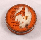 Vintage Three Flowers Face Powder Tin Art Deco Graphics With Powder