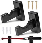 Baseball Bat Display Case Holder Solid Wood Wall Mount Rack Brackets Stand