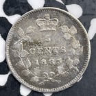 1885 Canada 5 Cents Lot f3412 Silver 
