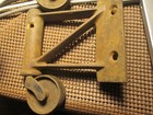 Set Of Four Antique Bed Brackets W  Casters Cast Iron 8431