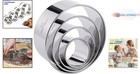 Cookie Cutter Set 4 Pc Stainless Steel Round Baking Rings For Pastry Biscuits
