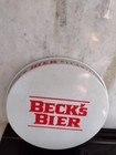 Beck s Bier  1 German Import Vintage Metal Beer Tray 13  Diameter
