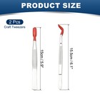 Craft Tweezers With Rubber Tips  2 Pcs Pvc Coated Tweezers Set  Red 5 9  6 1 