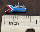 Vintage Amtrak Passenger Train Logo Silver Tone Enamel Lapel Hat Pin Collectible