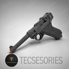 Luger P08 1 1 Grey 3d Printed Pistol Prop Replica Cosplay Display