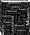 Magnetic Self-stick 3-ring Photo Album 100 Pages  50 Sheets  Black   White Word