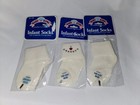 Vtg 1990 New 3 Pair Baby King Infant Socks White Crew I Love Daddy