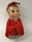 Vintage Knee Hugger Christmas Elf Pixie Red Striped Hat