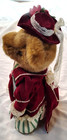  victorian Teddy  Collectible Teddy Bear With Metal Display Stand Avon 1995