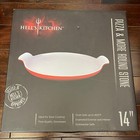 Hell s Kitchen 14  Pizza   More 14  Baker Stoneware Burgundy Red New Sealed