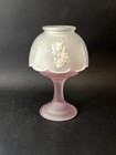 Westmoreland Pink Base Frosted Floral Bouquet Shade Fairy Lamp