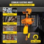 1 Ton Electric Chain Hoist W  10ft Double Chain Lifting 110v G80 2200lbs