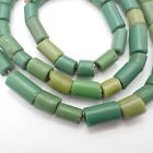 26  Strand Mixed Green Venetian Glass Trade Beads Collection African Old Estate