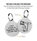 Funny Pet Id Tag Custom Engraved Dog Cat Double Sided Stainless Steel Circle 