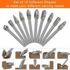 1-3 Set 1 8 tungsten Carbide Rotary Cutting Carving Burr Bit Set For Dremel Tool