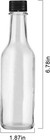 Hot Sauce Bottles Glass Empty Jar With Black Caps Shrink Bands 5 Oz - Case Of 35