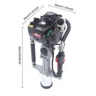 4 Stroke Gas Powered Fence Pile Driver T-post Push Gasoline Engine Heavy Duty