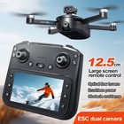 Drone 2026 4k Hd Dual Camera Wifi Fpv Rc Foldable Quadcopter W  Screen Remote