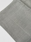 Nice   Gray 100  Linen W 2  Border Standard Bed Pillow Sham Case