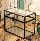 Ncyp Small 9 8 X 5 6 X 7 7 Inch Glass Card Box With Lid For Wedding   