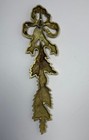 Vintage Solid Brass Bow Leaves 12  Wall Swag Hanging D  cor Hollywood Regency