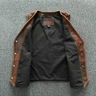 Men s Biker Vintage Tan Brown Vintage Real Leather Motorcycle Vest Jacket