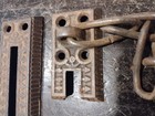 Antique Vtg Eastlake Victorian Sliding Door Chain Lock Ornate 1880s Fancy Large