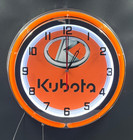 19  Kubota Tractor Farm Machinery Sign Orange Double Neon Wall Clock Man Cave