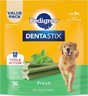 Dentastix Large Breed Dog Treats  Fresh Flavor Dental Chews For Dogs  1 87 Lb   