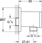 Grohe 26963001 Vitalio Shower Outlet Elbow 1 2   Chrome